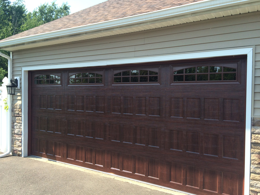 Beautiful new garage door installed at a home