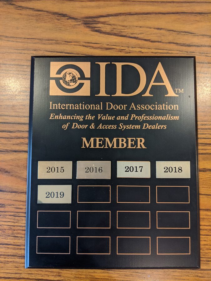 International Door Association Member Plaque